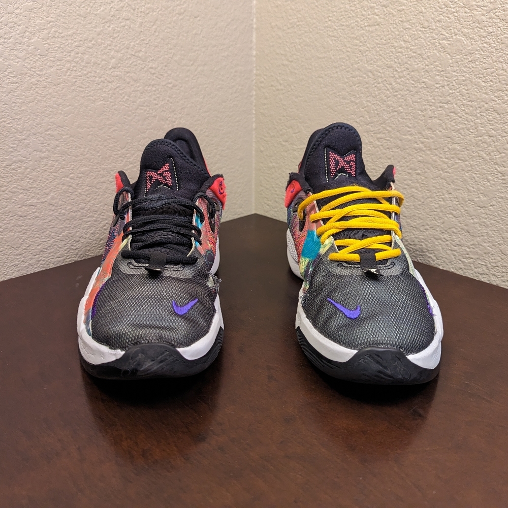 Nike PG 5 Paul George Multi Color Crimson CW3143-600 Men’s Size 11 Shoes Beaters - Picture 4 of 10